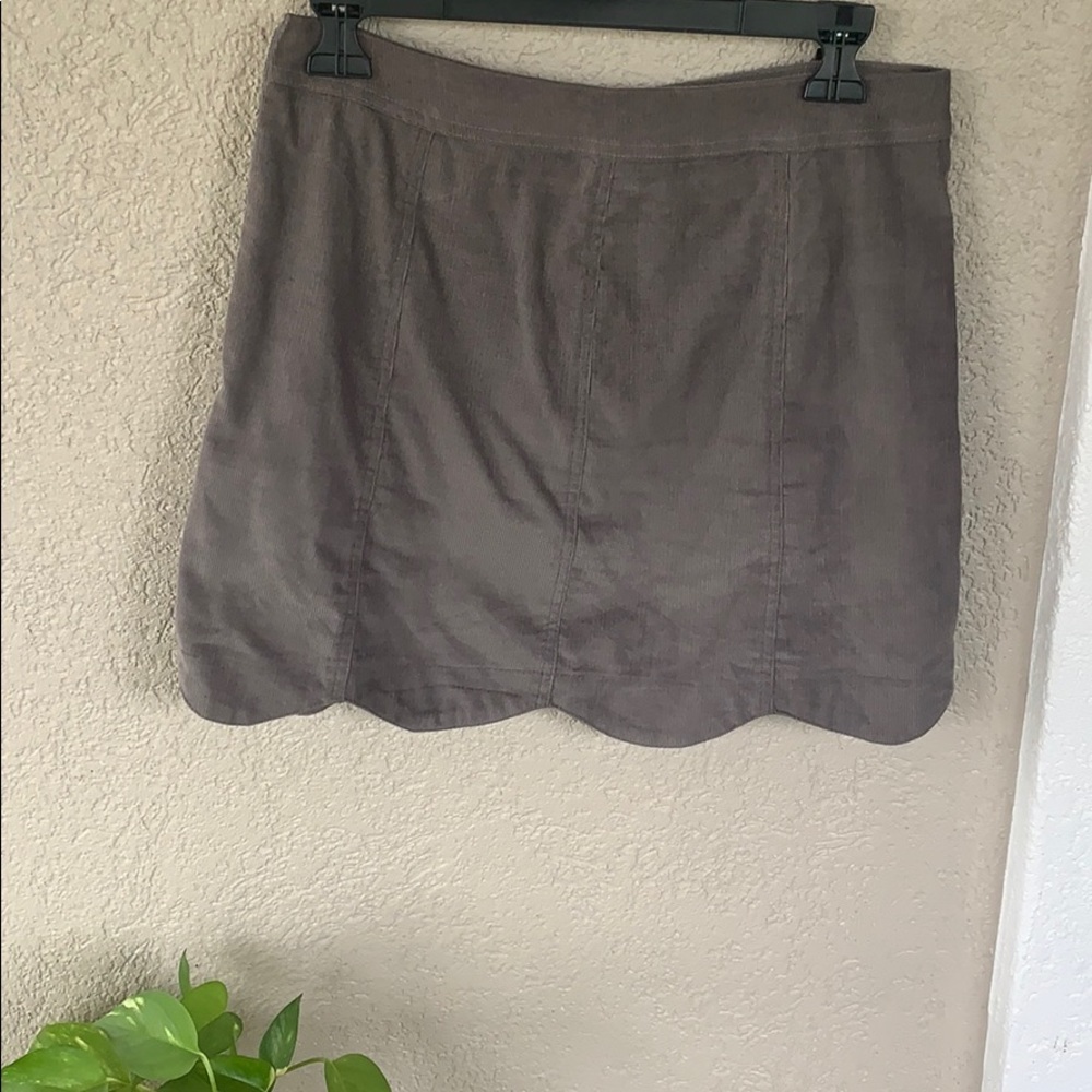 Gray corduroy skirt